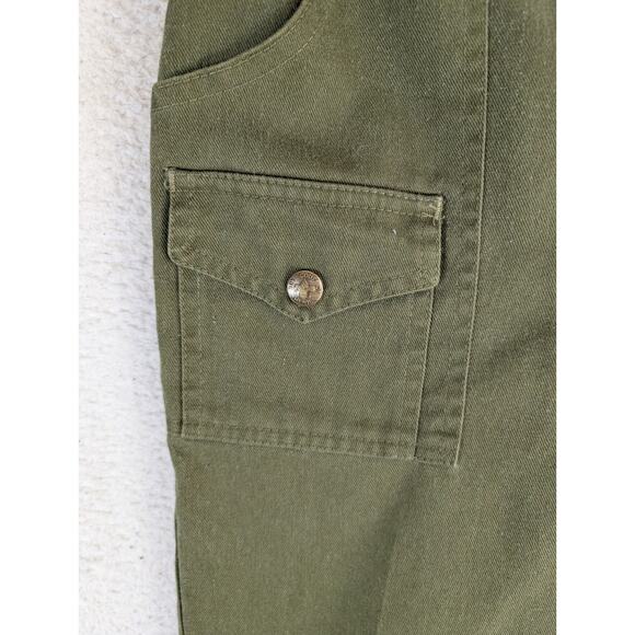 Vintage Boy Scounts BSA Cargo Pants Boys Size 10 Uniform Green Hiking Camping - Picture 10 of 16